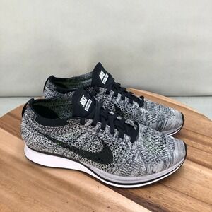 Nike Flyknit Racer Oreo 2.0 Black White Running Shoes 526628-101 Womens Size 7.5